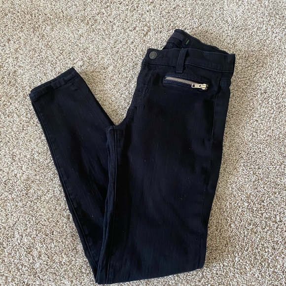 J Brand zoey zip skinny jeans black size 25 - Picture 3 of 9